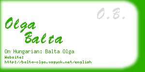 olga balta business card